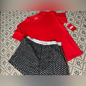 T-shirt and shorts sleepwear